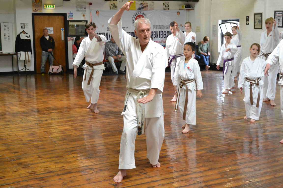 Sensei Dave Kershaw 8th Dan teaching Unsu on Konjaku Shin's 35th Anniversary Course, June 2013