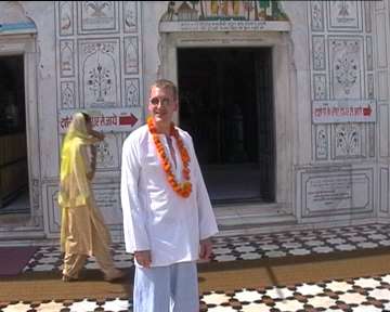 Dave Kershaw at a Hindhu Temple in Amritsar
