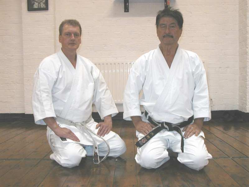 Sensei Dave Kershaw with Hanshi Shiro Asano
